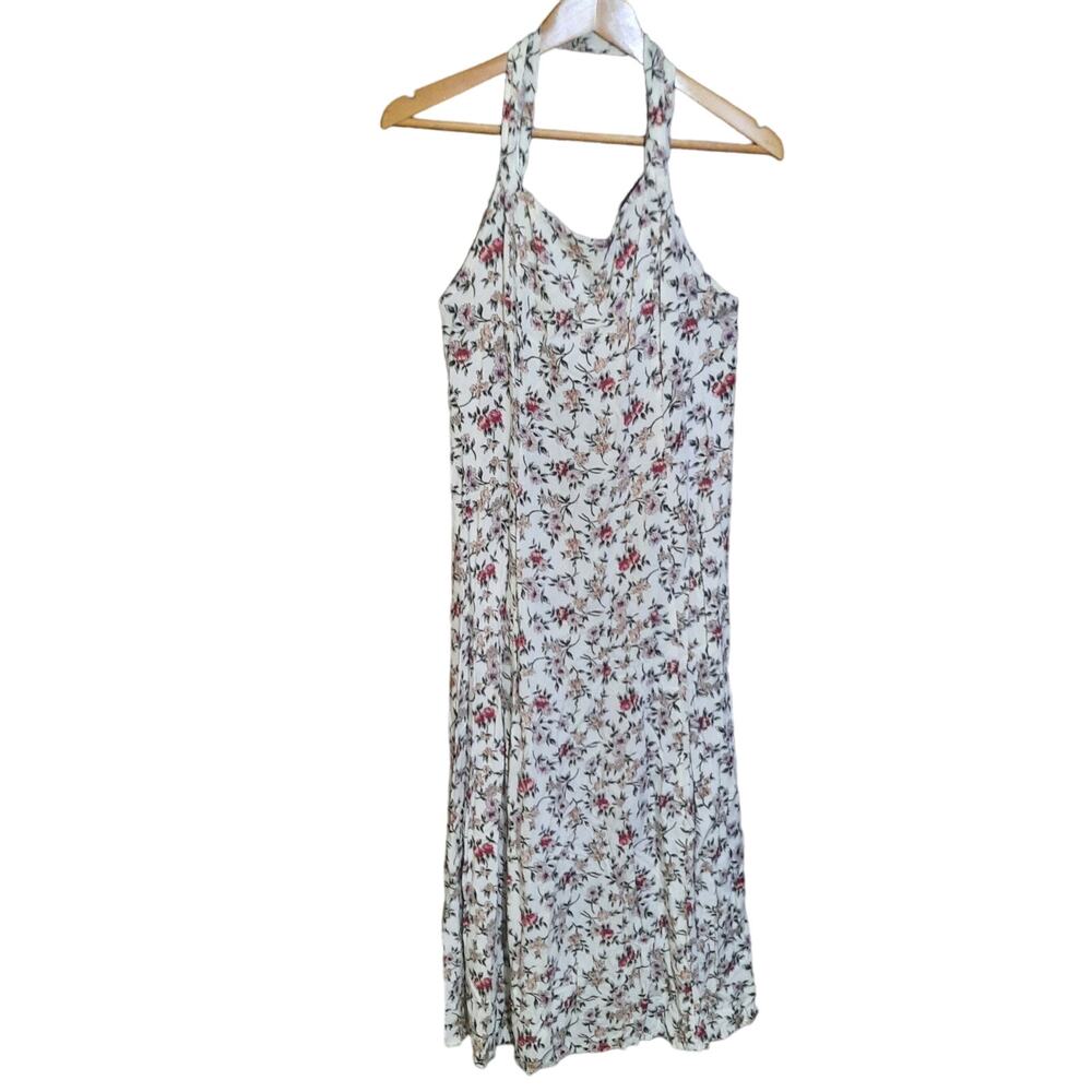 American Eagle Womens Ditzy Floral Sleeveless Midi Dress Size L